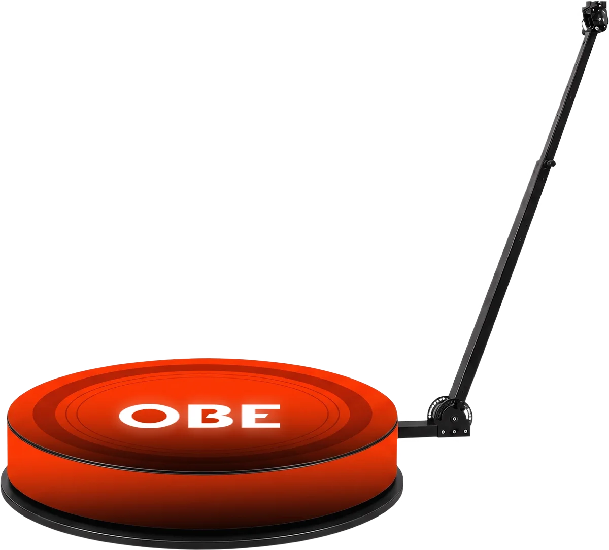360 camera platform with rotating boom arm, shown in a Onboard Experiential  custom wrap